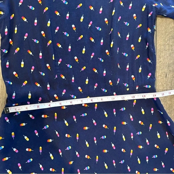 Neeru Kumar Navy With Colorful Popsicles Print Midi Dress Size Small - Picture 9 of 15